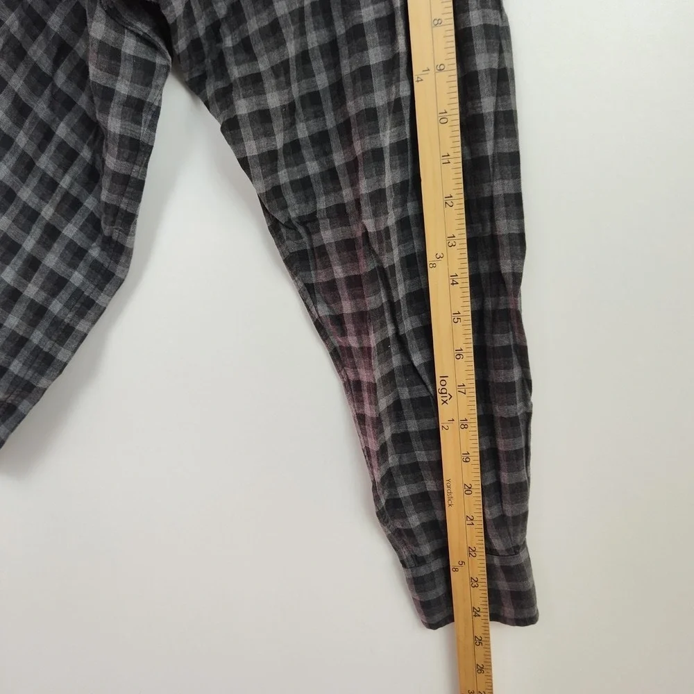 Polo Ralph‎ Lauren Button-Up Shirt Men's M Black/Gray Plaid Blake Long Sleeves